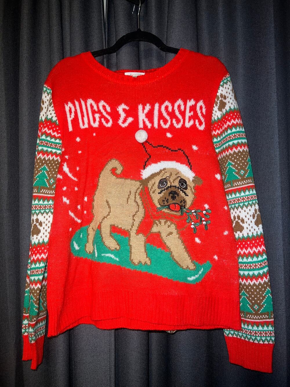Ugly Christmas Sweater Xmas Size XL Dog